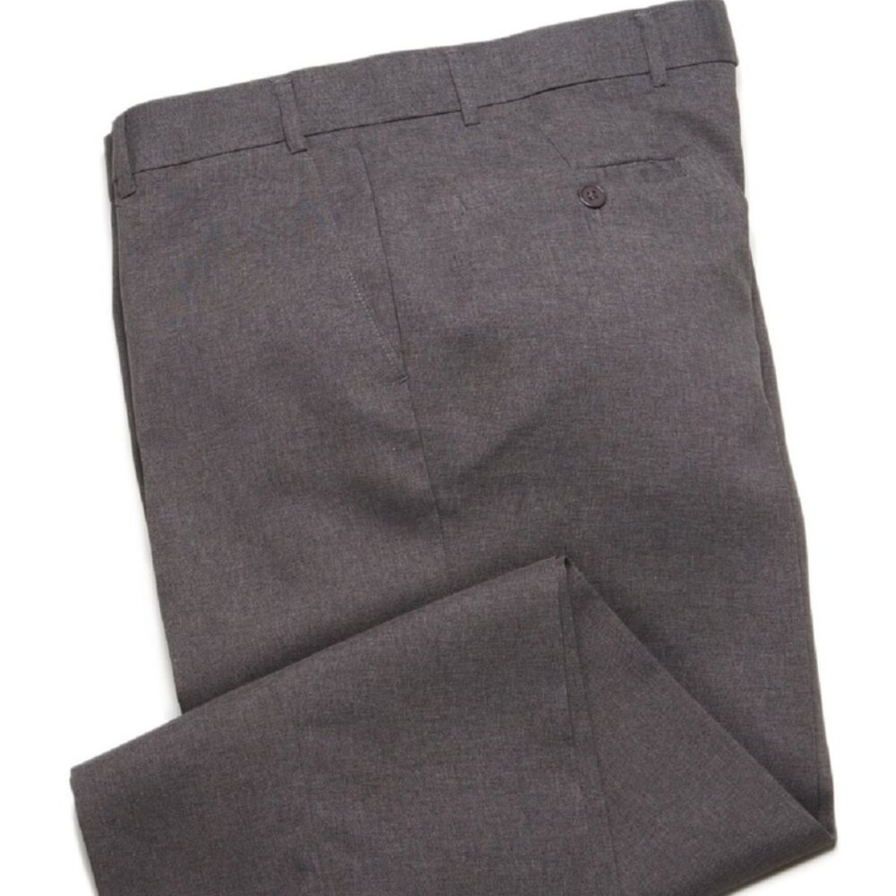 Haband NWT Mens Dress Pants, Flat Front, Grey 38